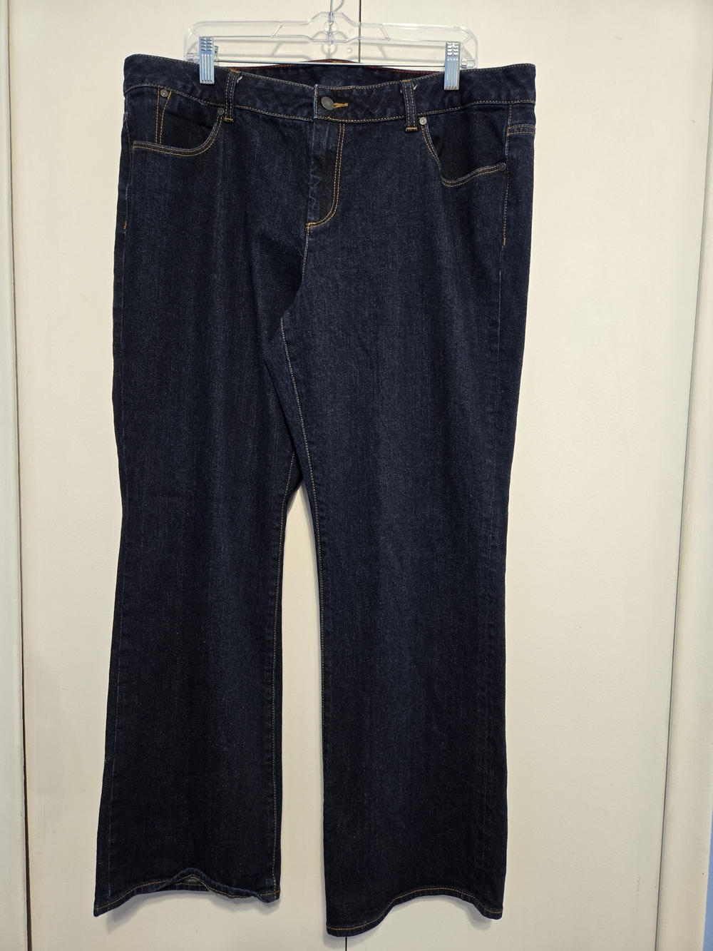 Talbots Signature Bootcut Jeans Women's 20W Dark Wash Stretch Denim